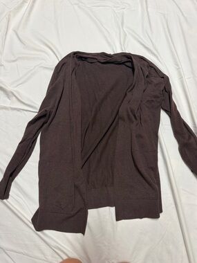 Lands' End Chocolate Brown Knit Cardigan